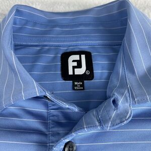 FJ FootJoy Mens Golf Polo Shirt Light Blue Size L